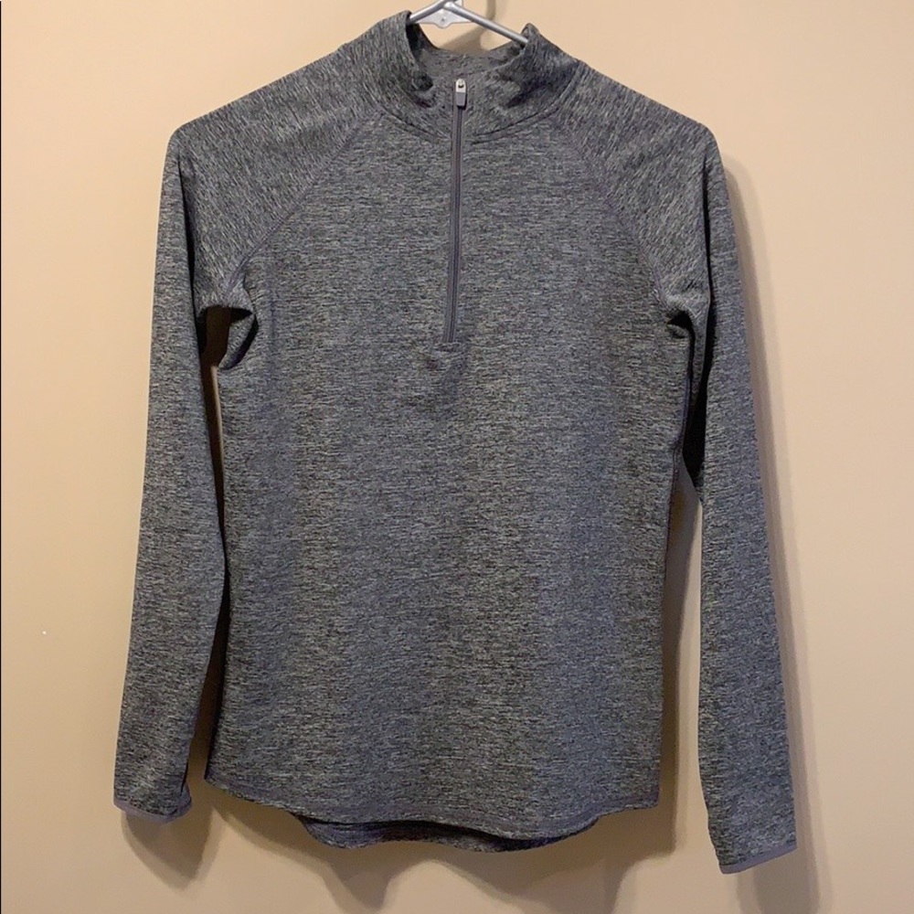 grey quarter zip